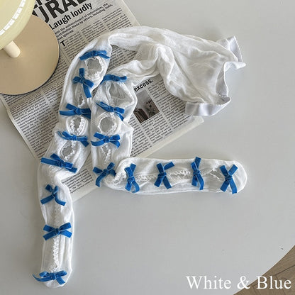 with Tights Cut-out Options Color 21 Design Bowknot Floral Pattern