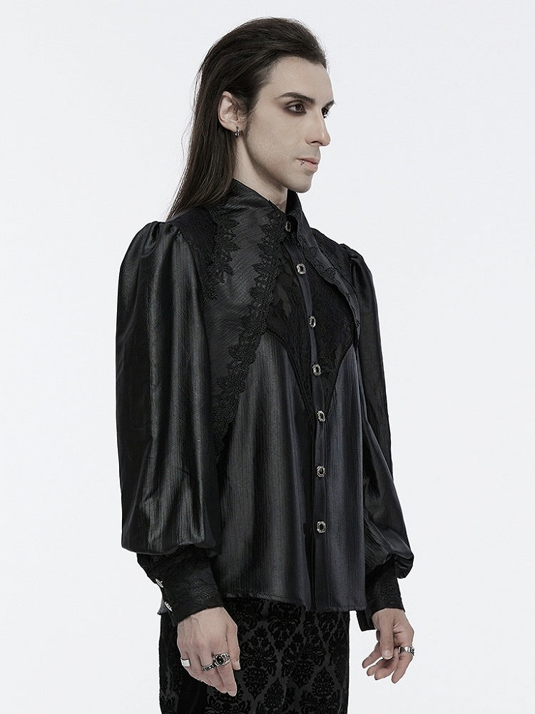 Layered Goth Gorgeous Men's Shirt Black