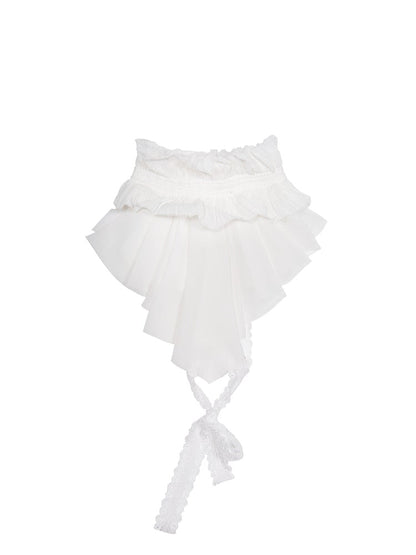 Adjustable Vintage Back Beige Tie Jabot Lace Gothic with