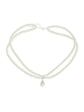 Halskette Rosa Perlen Strass Lila /