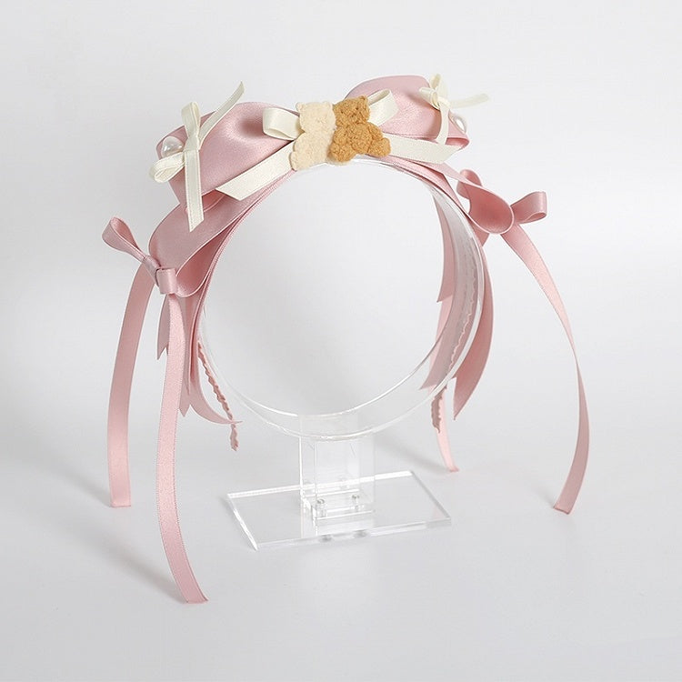 Decoration Beige Sweet with KC Bear Bowknot Lolita Pink