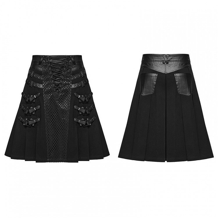 Heavy-duty Black Men's Punk Skirt - Punk Rave