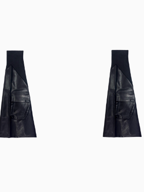 ブラックカーゴポケットパンクレッグウォーマー