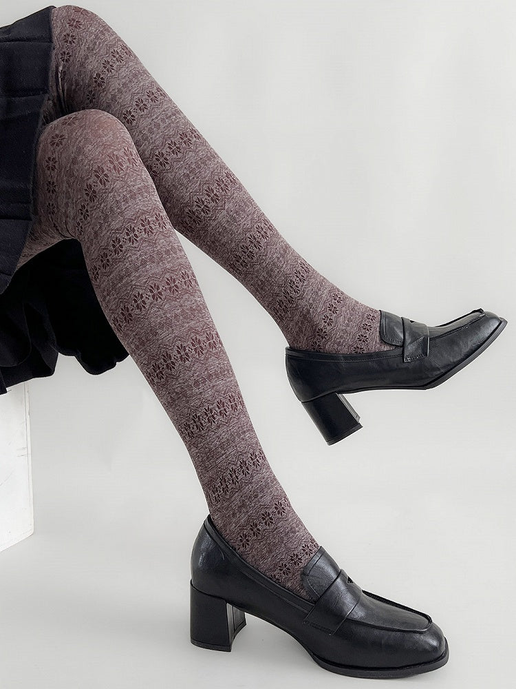 Snowflake Pattern Warm Tights Wave Christmas