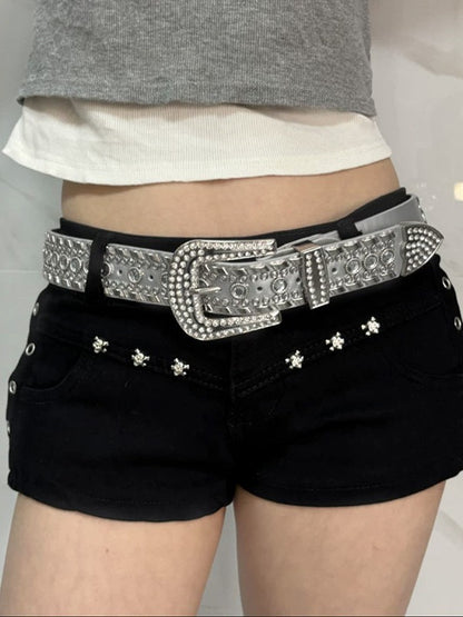 Rhinestone Y2K Belt in Three Shades - WhaleHall