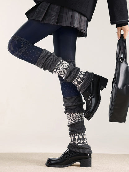 Bunny Print Colors Geometric 4 and Tights