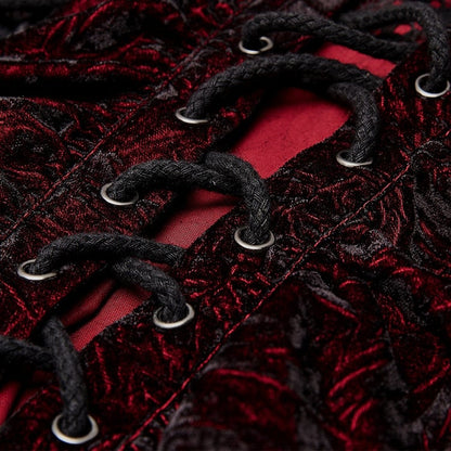 Men's Gothic Velvet Shirt Red