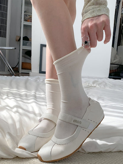 Calf Gray/Gray Trim Socks Ribbed Purple/Beige/Khaki/Light