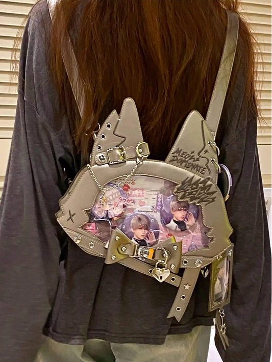 PU Straps Shoulder Gray