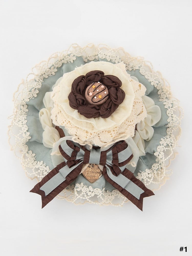 Green Lace Mini Mint With Options 4 Chocolate Clips Sweet Dessert Lolita Hat