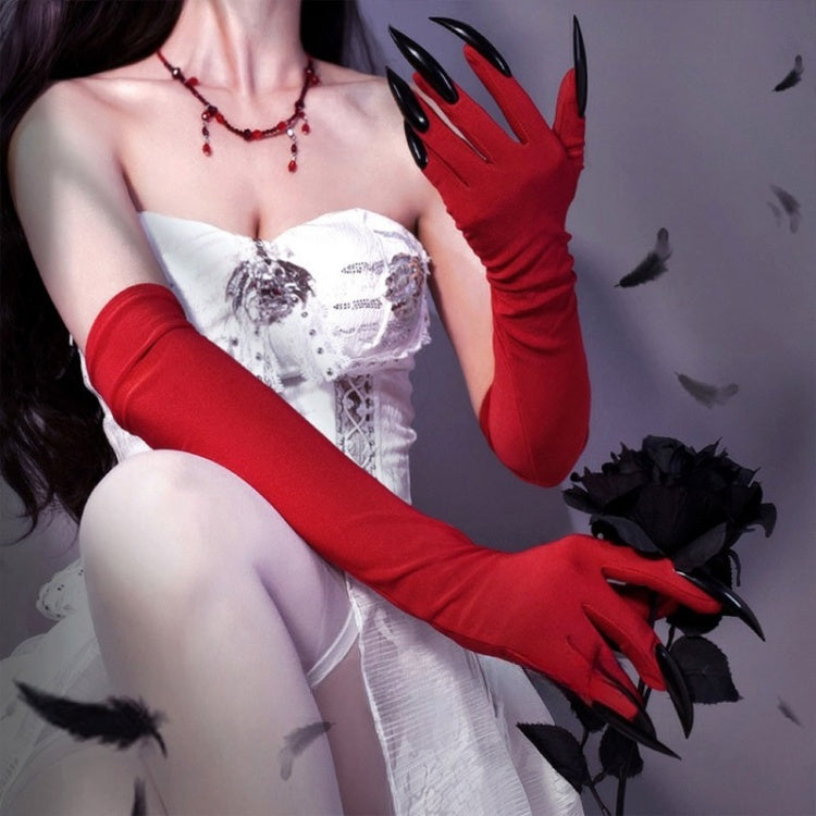 Red Steampunk Gothic Gloves