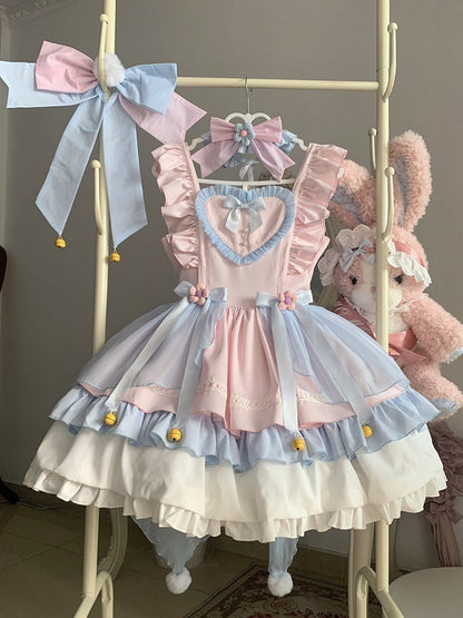Pink Bow JSK with Ruffled Accents - Miss Han