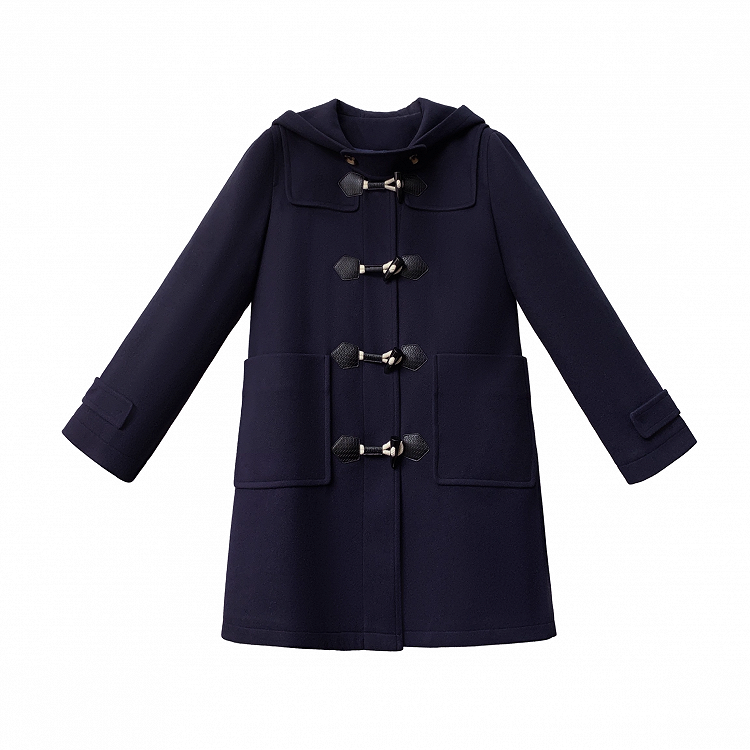 im Dufflecoat Blau Stil JK Uniform Kapuze Navy Preppy