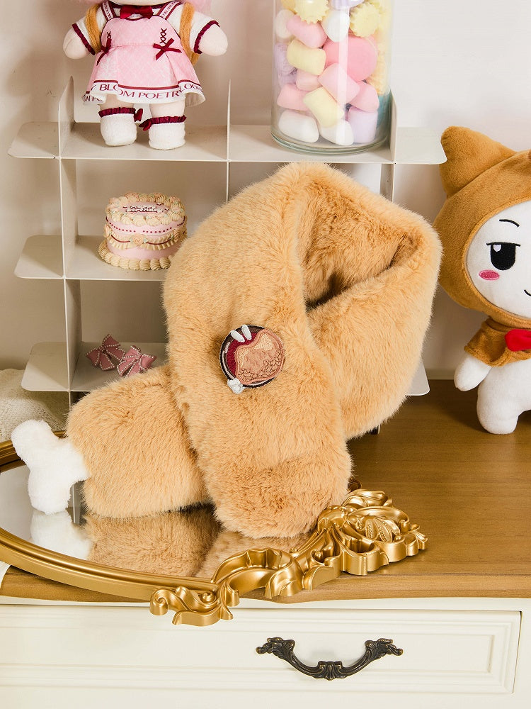 Yellow Plush Turkey Winter Leg Scarf