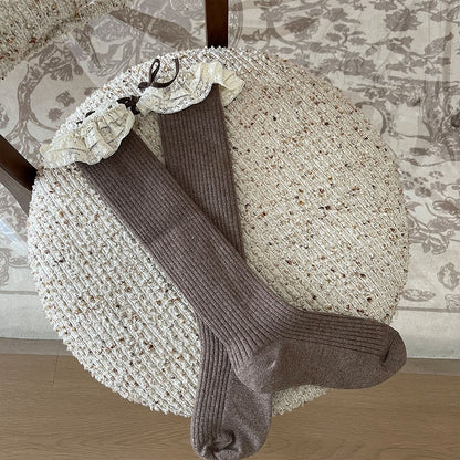 5 Trim Bowknot Three-Layer with Colors Socks Decorations Calf Lace