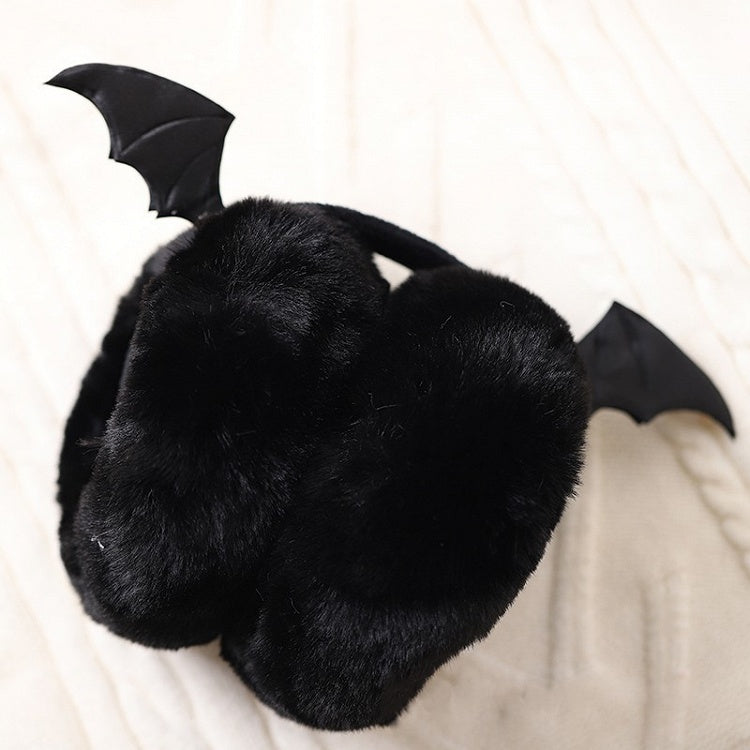 Black Earmuffs Plush Wing Bat