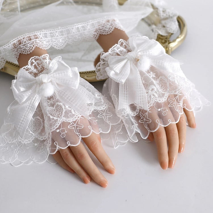 Nœud Shiro Doux (Style Poignets Manchette Élégante) Dentelle Transparente