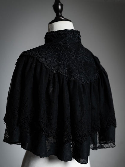 Gothic Lace Black Cape