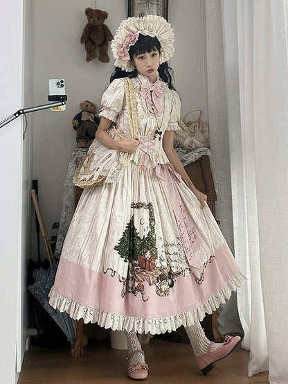 Blouse Available and Short Toys Grils Little Print Sleeves Plus Creamy + Skirt Set Sizes