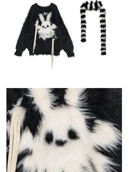 バニーゴースト ブラック ルーズセーター