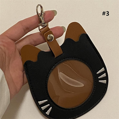 with Options Decorated Cat 4 Round-shaped Holder Ear Card