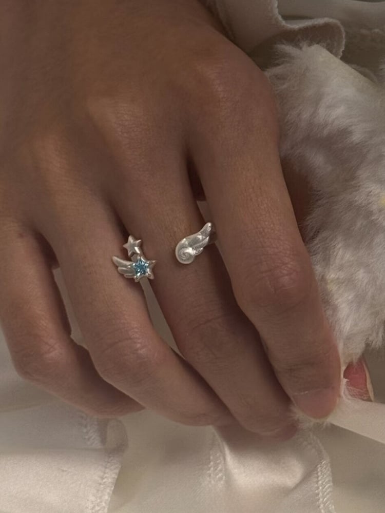 Star Rhinestone Decoration Y2K Ring - Kiwi Store