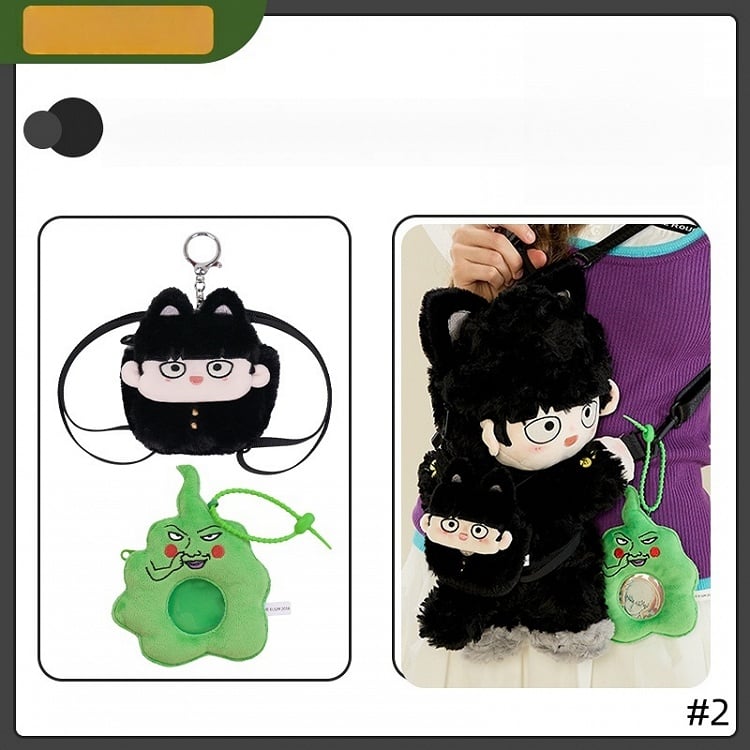 Sets In Optional Plush Crossbody Black Outfit / Kawaii Backpack + 2 Boy Cat