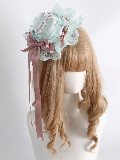 Mini Pink Beads Green with Hat