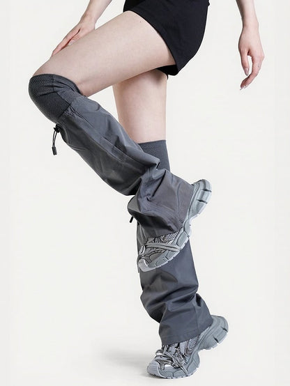Punk Style Over-the-Knee Gray Leg Warmers - ModaSwings