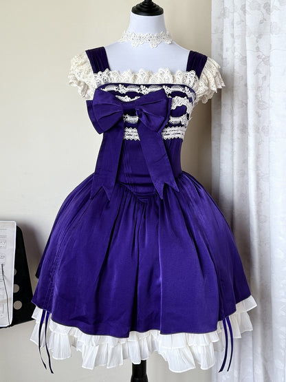 JSK à taille violette avec cordon de serrage en dentelle - Gardenia Chronicle