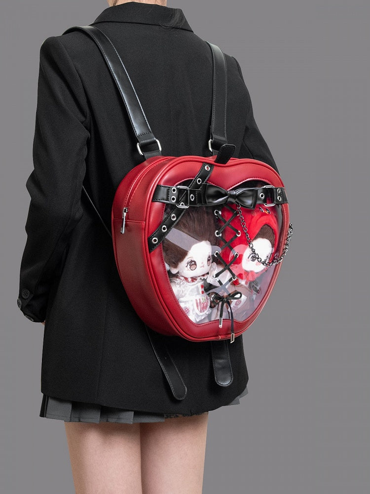 Apple Backpack: Accents Ita Bow Belt Edgy Red