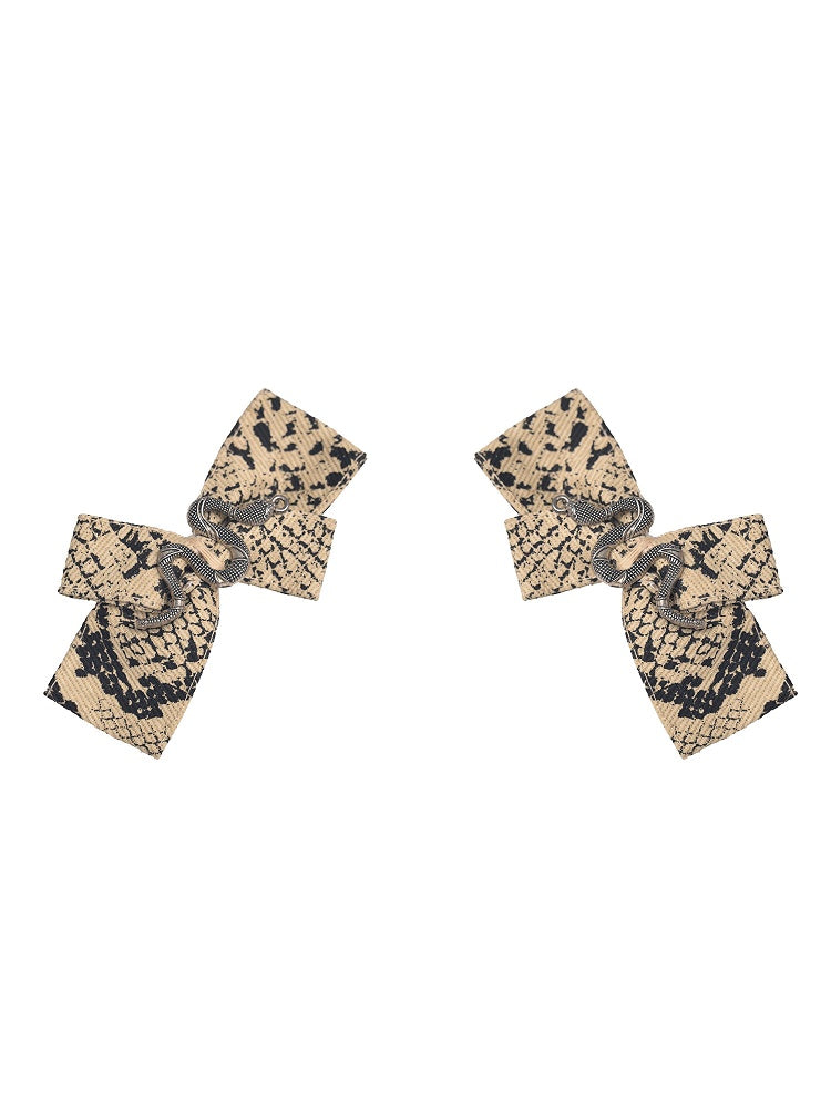 Bow Snake Yellow Hairclip Decorated