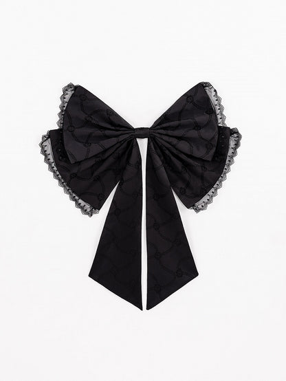 at Ruffle Waist Princess Lolita OP Dress Back Big Bow with Corset Black Skirt