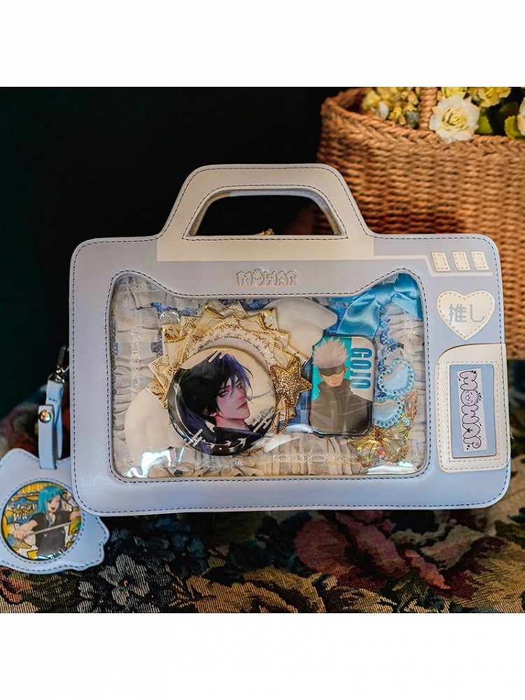 4 Colors Camera Theme Kawaii Fashion Transparent Window Ita Bag - mowap