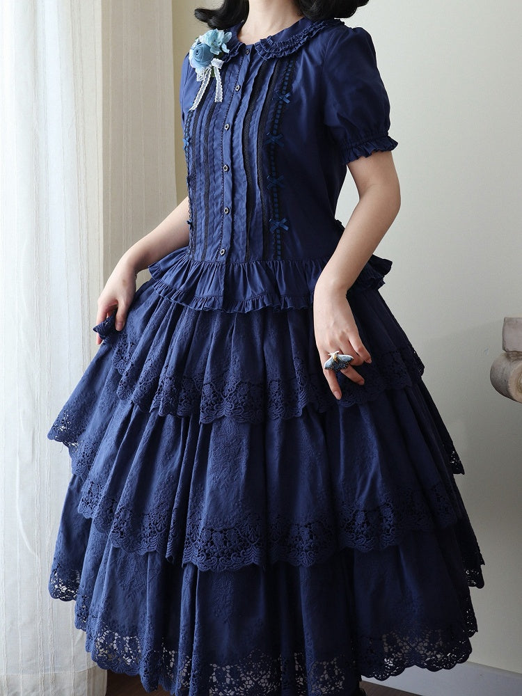 Elegant Multilayer Ruffled Floral Embroidery Skirt - Miss Point