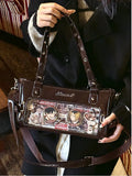 Versatile Ita Brown Leather PU Bag Transparent-Window