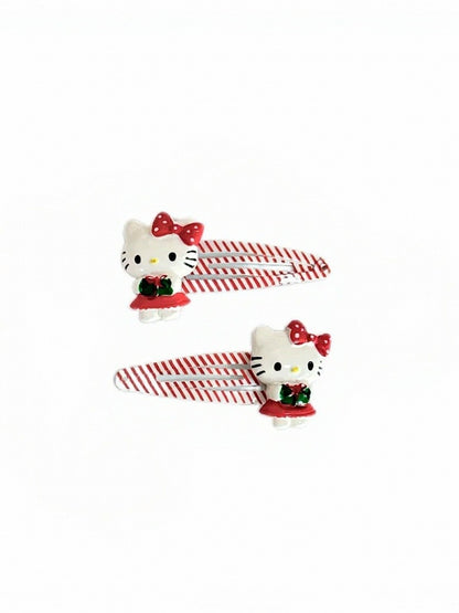 3-Option Kawaii Red Cat Hairclip - IVONA boutique