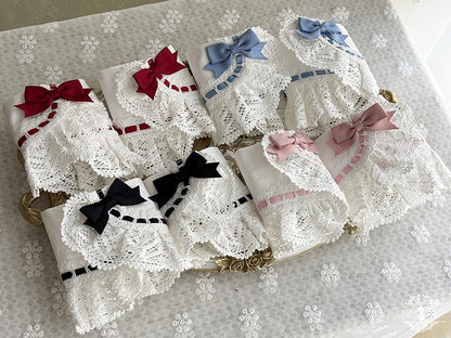 Cuffs Red Blue Wrist Pink / Bowknot Black