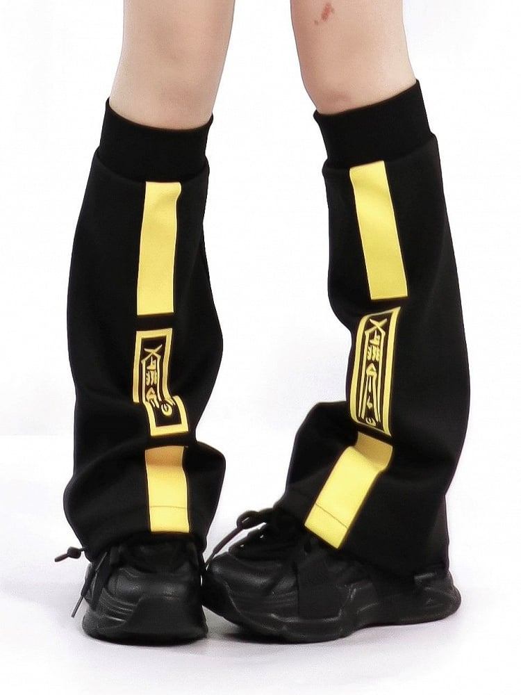 Luminous and Leg Yellow Sleeves Black Flared