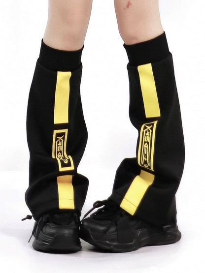 Luminous and Leg Yellow Sleeves Black Flared