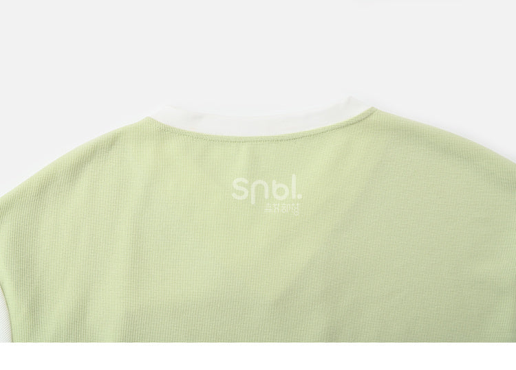 ズートピア ニックグリーン Vネック カラーブロック デザイン Tシャツ