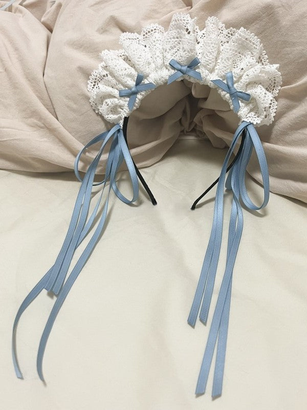 Options Bows KC Ribbon Streamers – Color Lolita White and 6 Lace with Ruffled