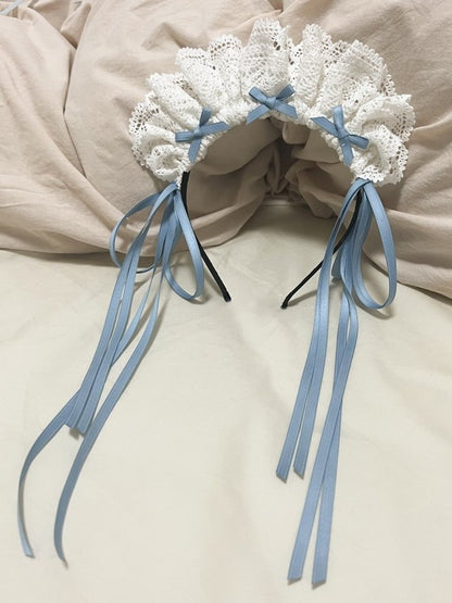 Options Bows KC Ribbon Streamers – Color Lolita White and 6 Lace with Ruffled