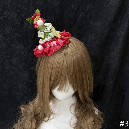 Hats Three Christmas with Holly Lolita Styles -