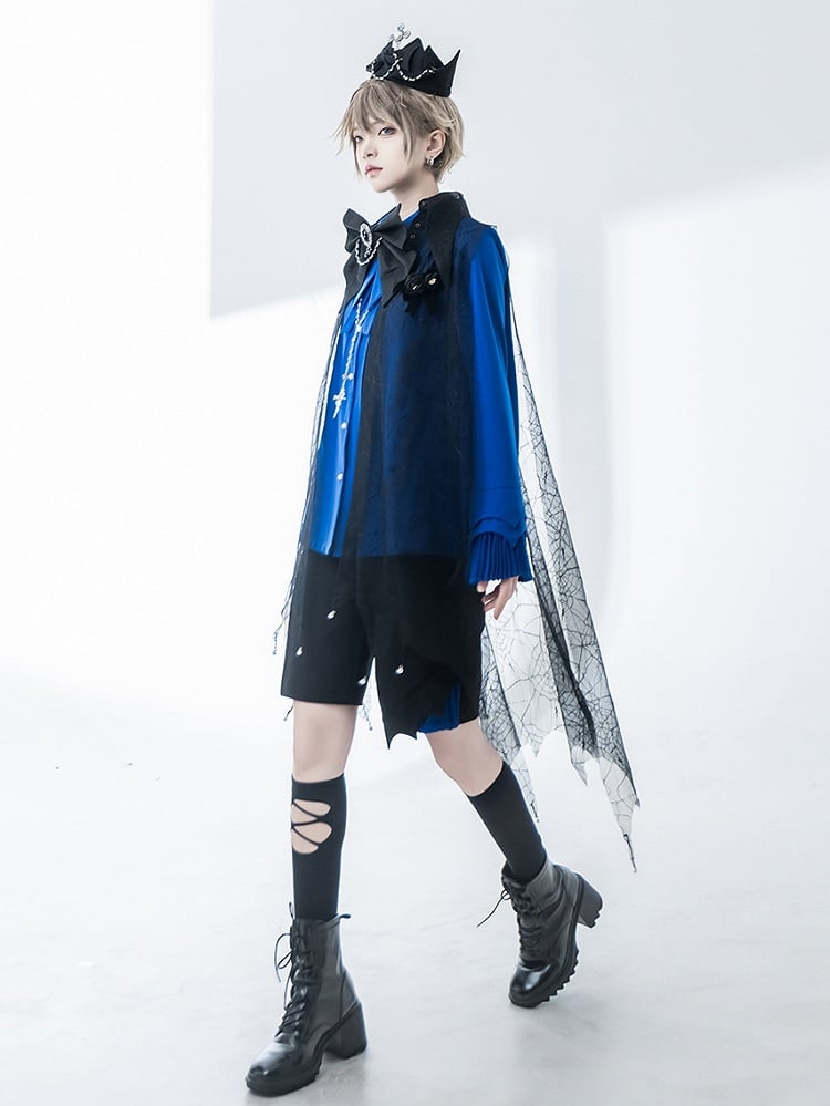 Prince Spider Web Ouji Lolita Gothic Schwarzer Schal