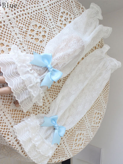 Color Trim Sleeves Options Bowknot 10 Lace Detachable Details
