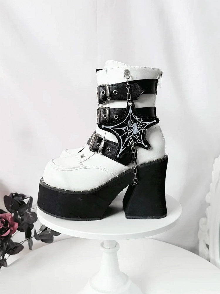 Platform with Punk Boots 11.5cm White Sole
