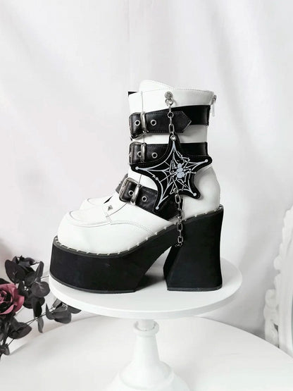 Platform with Punk Boots 11.5cm White Sole