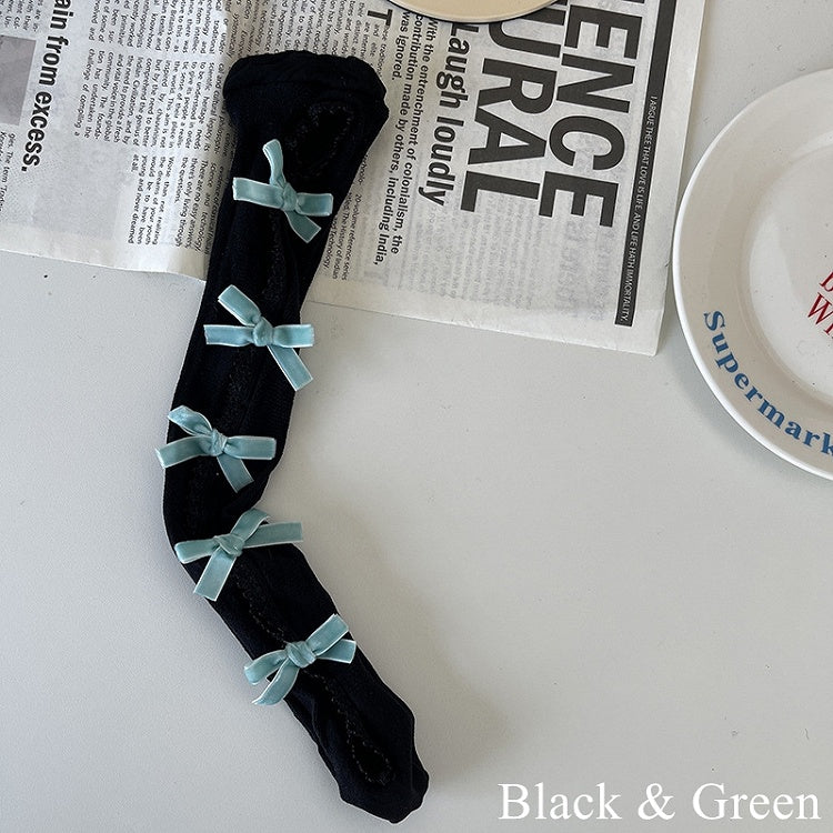 Floral Color Underknee with Options Design Bowknot Pattern 19 Cut-out Stockings