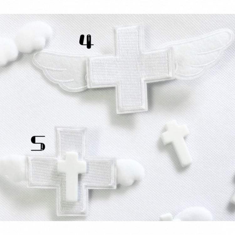 White Yami Wing Kawaii Hairclip and Cross